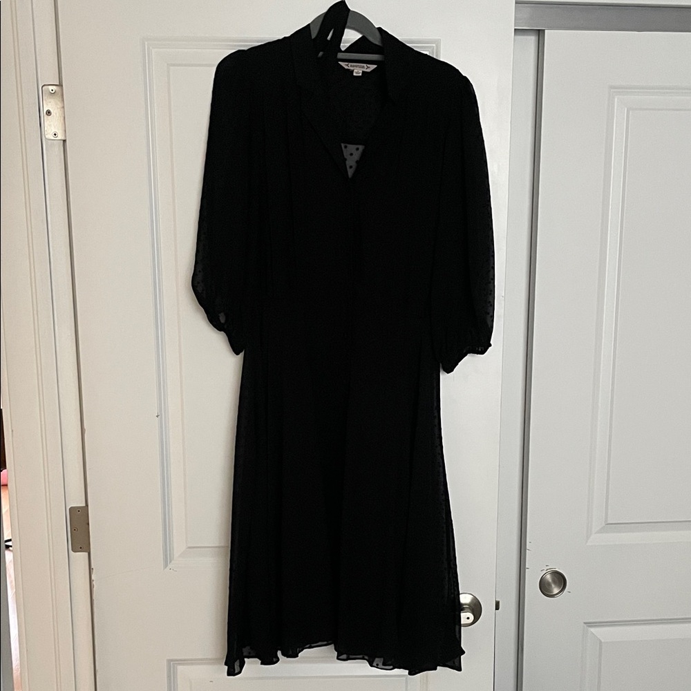 Nanette Lepore Elegant Black Polka Dot Dress